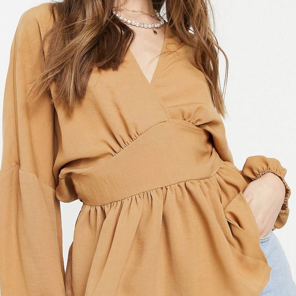 Asos Long Sleeve wrap front top Size US10